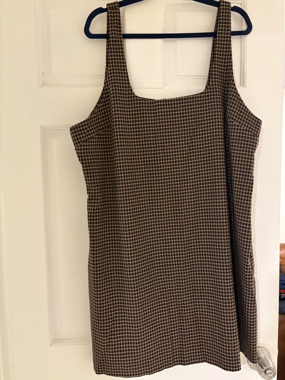 Banana Republic Brown Houndstooth Square-Neck Mini Dress - Picture 2 of 9